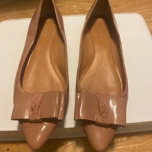 Nude JCrew Bow Flats